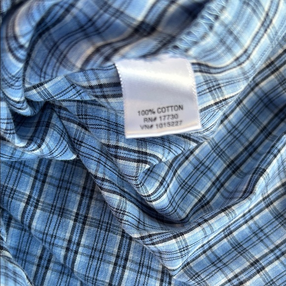 Cherokee Men's Blue Plaid Button-Down Shirt XL - Picture 11 of 11